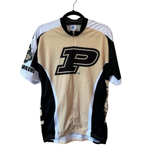 Purdue University Boilermakers Cycling Jersey Black/Gold Men's Size XL - Picture 1 of 10